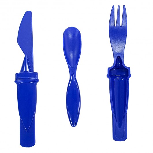 On The Go Cutlery Sets blue set